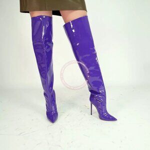 🚫 Sold 🚫 IDENTITA IT40 EU40,5 US9.5 Ivanka Above The Knee Boot in Purple